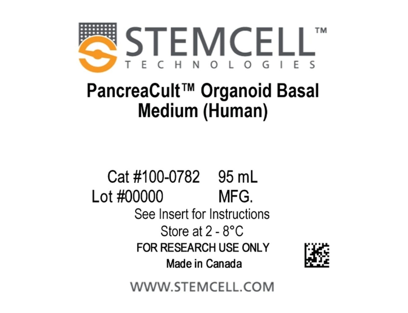 محیط آغازین ارگانوئید PancreaCult™ (انسانی)